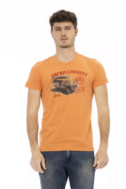 Trussardi Action Orange Cotton Men T-Shirt