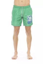 Bikkembergs Green Polyester Men Swim Short