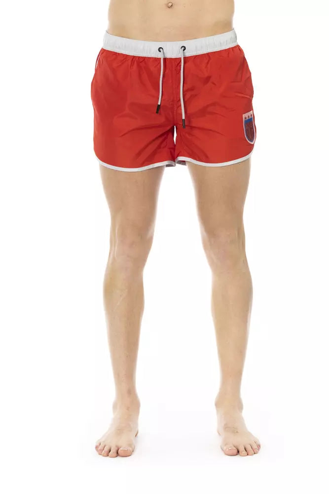 Bikkembergs Red Polyester Men Swimwear