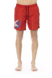 Bikkembergs Red Polyester Mens Swim Short