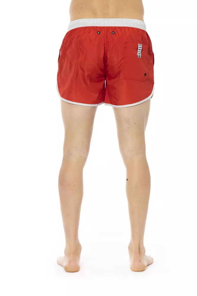 Bikkembergs Red Polyester Men Swimwear