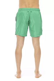 Bikkembergs Green Polyester Men Swim Short