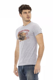 Trussardi Action Gray Cotton Men T-Shirt