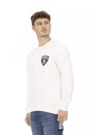 Automobili Lamborghini White Cotton Men Sweater