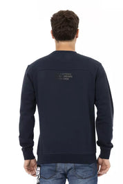 Automobili Lamborghini Blue Cotton Men Sweater