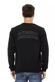 Automobili Lamborghini Black Cotton Men Sweater