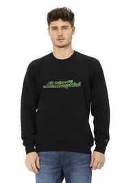 Automobili Lamborghini Black Cotton Men Sweater