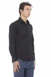 Baldinini Trend Black Cotton Men Shirt