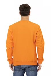 Automobili Lamborghini Orange Cotton Men Sweater