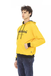 Baldinini Trend "Yellow Cotton Men Sweater with Hood"