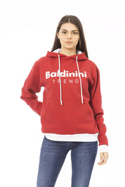 Baldinini Trend Red Cotton Women Hoodie