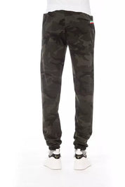 Baldinini Trend Green Cotton Men Sport Pant