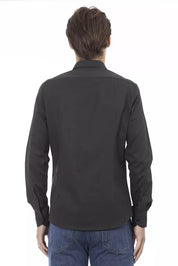 Baldinini Trend Gray Cotton Men Shirt