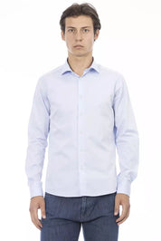 Baldinini Trend Light Blue Cotton Men Shirt