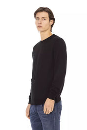 Baldinini Trend Black Fabric Men Sweater