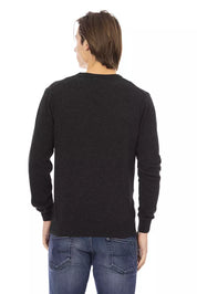 Baldinini Trend Black Wool Men Sweater