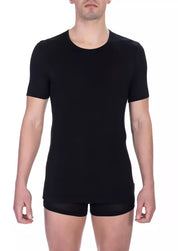 Bikkembergs Black Viscose Men T-Shirt