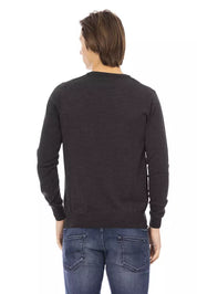 Baldinini Trend Gray Fabric Men Sweater