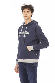 Baldinini Trend Blue Cotton Men Hoodie