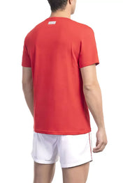 Bikkembergs Red Cotton Stretch Tee