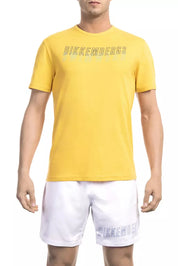 Bikkembergs Yellow Cotton Men T-Shirt