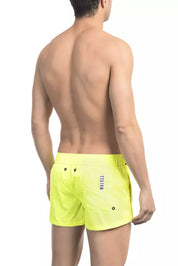 Bikkembergs Yellow Polyamide Men Swim Shorts