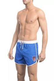 Bikkembergs Blue Polyester Men Swim Short