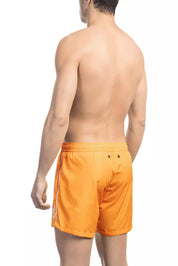 Bikkembergs "Orange Polyester Men Swim Short"