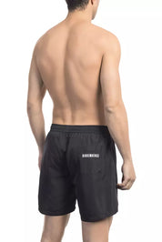 Bikkembergs Black Polyester Men Swim Short