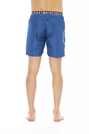 Bikkembergs Blue Polyester Men Swim Short