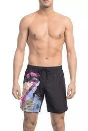 Bikkembergs Black Polyester Men Swim Short