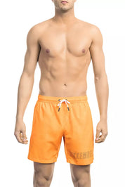 Bikkembergs Orange Polyester Men Swim Short