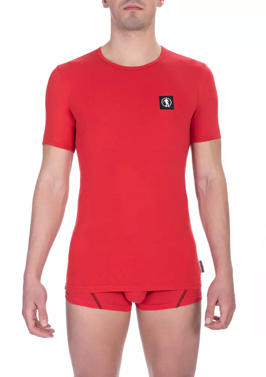 "Red Cotton Men T-Shirt"