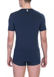 Bikkembergs Blue Cotton Men T-Shirt