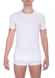 Bikkembergs White Cotton Men T-Shirt