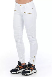 Frankie Morello White Cotton Women's Jeans