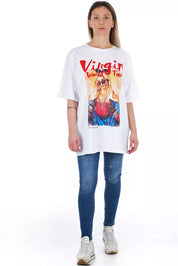 Frankie Morello White Cotton Women T-Shirt