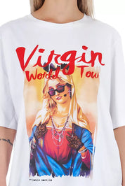 Frankie Morello White Cotton Women T-Shirt