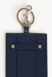 Trussardi Blue Leather Men Keychain