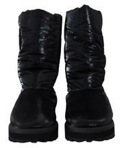 Dolce & Gabbana Elegant Mid-Calf Boots in Black Polyester