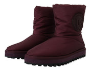 Dolce & Gabbana Elegant Bordeaux Mid Calf Boots