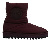 Dolce & Gabbana Elegant Bordeaux Mid Calf Boots