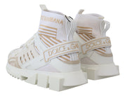 Dolce & Gabbana Elegant White Beige SORRENTO Sneakers