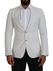 Dolce & Gabbana Elegant White Sicilia Single Breasted Blazer