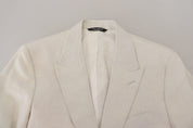 Dolce & Gabbana Elegant White Sicilia Single Breasted Blazer