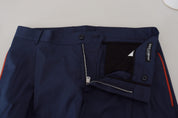 Dolce & Gabbana Blue Cotton Chino Formal Pants