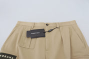 Dolce & Gabbana Elegant Beige Cotton Blend Designer Shorts