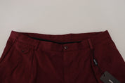 Dolce & Gabbana Elegant Maroon Cotton Blend Shorts