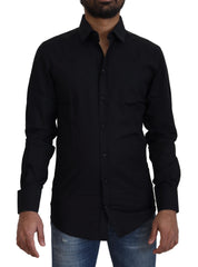 Dolce & Gabbana Chic Black Cotton Dress Shirt