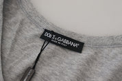 Dolce & Gabbana Sleek Sleeveless Grey Cotton Tank Top